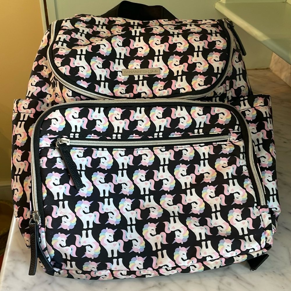 Bananafish Studio Unicorn backpack/diaper bag